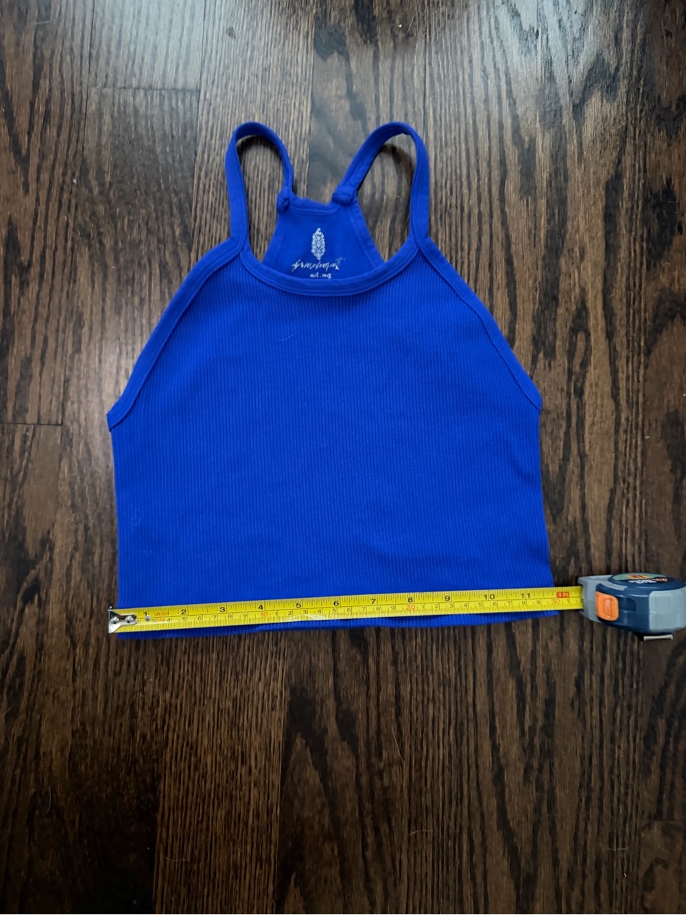 FP Movement Blue Ribbed Crop Tank - Picture 11 of 11